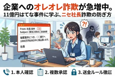 企業へのオレオレ詐欺が急増中。11億円はてな事件に学ぶ、ニセ社長詐欺の防ぎ方