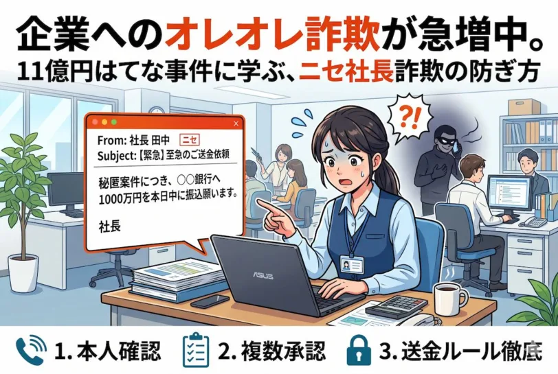 企業へのオレオレ詐欺が急増中。11億円はてな事件に学ぶ、ニセ社長詐欺の防ぎ方