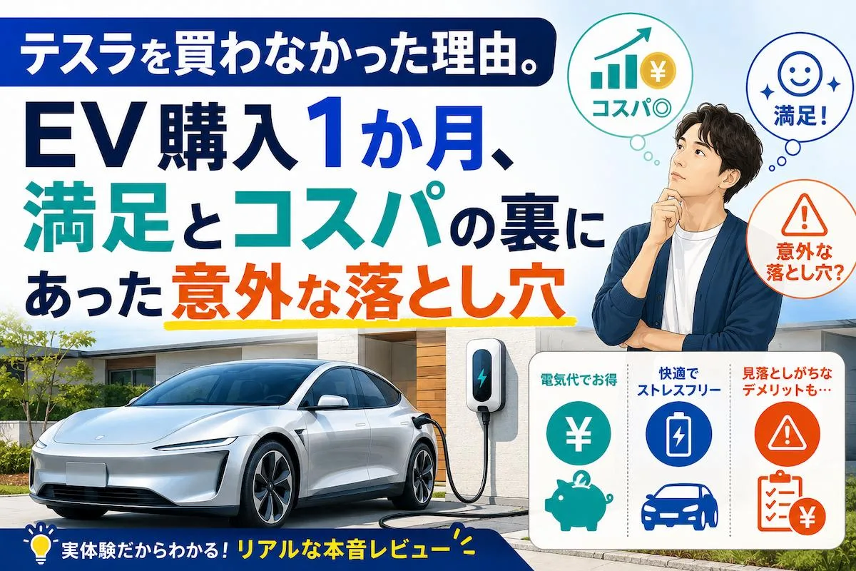 テスラを買わなかった理由。EV購入1か月、満足とコスパの裏にあった意外な落とし穴