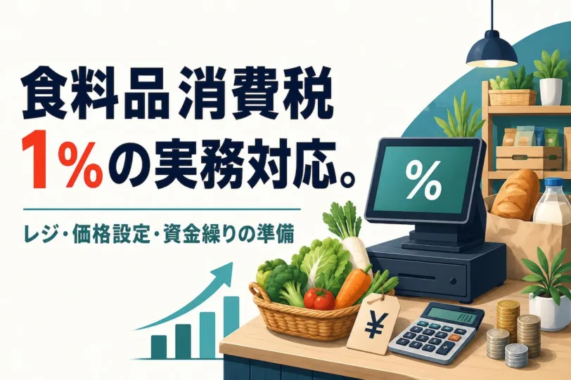 食料品消費税1％の実務対応。レジ・価格設定・資金繰りの準備