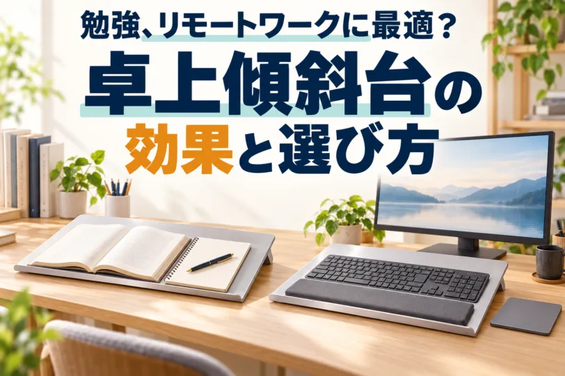 勉強、リモートワークに最適?卓上傾斜台の効果と選び方